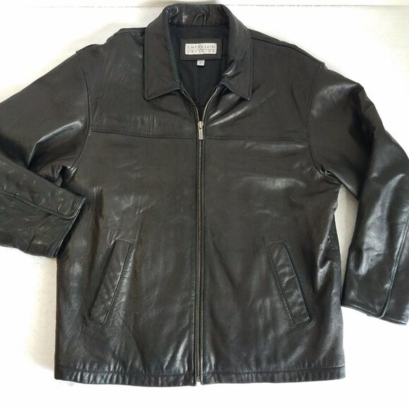 Chereskin Exterior Soft Leather Jacket LARGE Mens FLAWS Quilted Lining 48" Chest - Picture 1 of 16